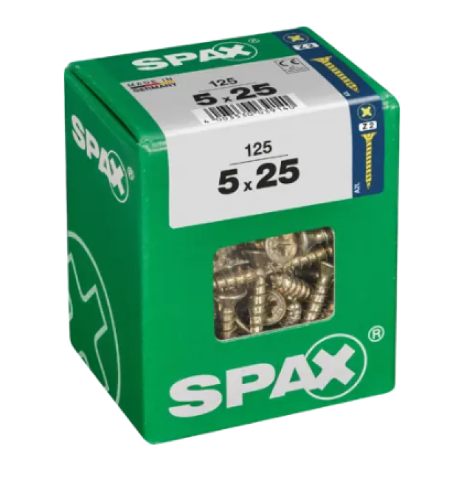 SPAX Universalschraube YELLOX, 5 x 25 mm, 125 Stück, 4081020500257